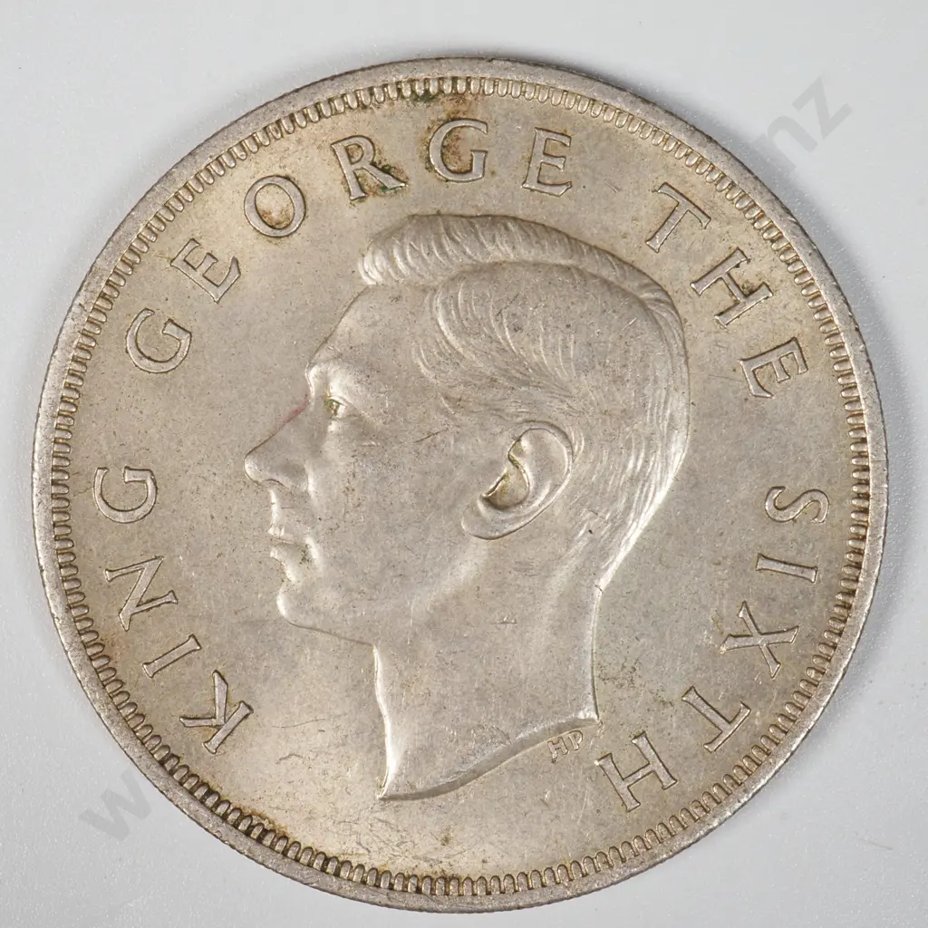 1949 New Zealand 50% Silver Crown  Image 1++