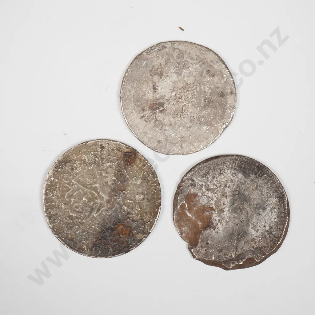 Assorted Sterling Silver Shipwreck Coinage from the Elingamite - Recovered by Kelly Tarlton   Image 1++