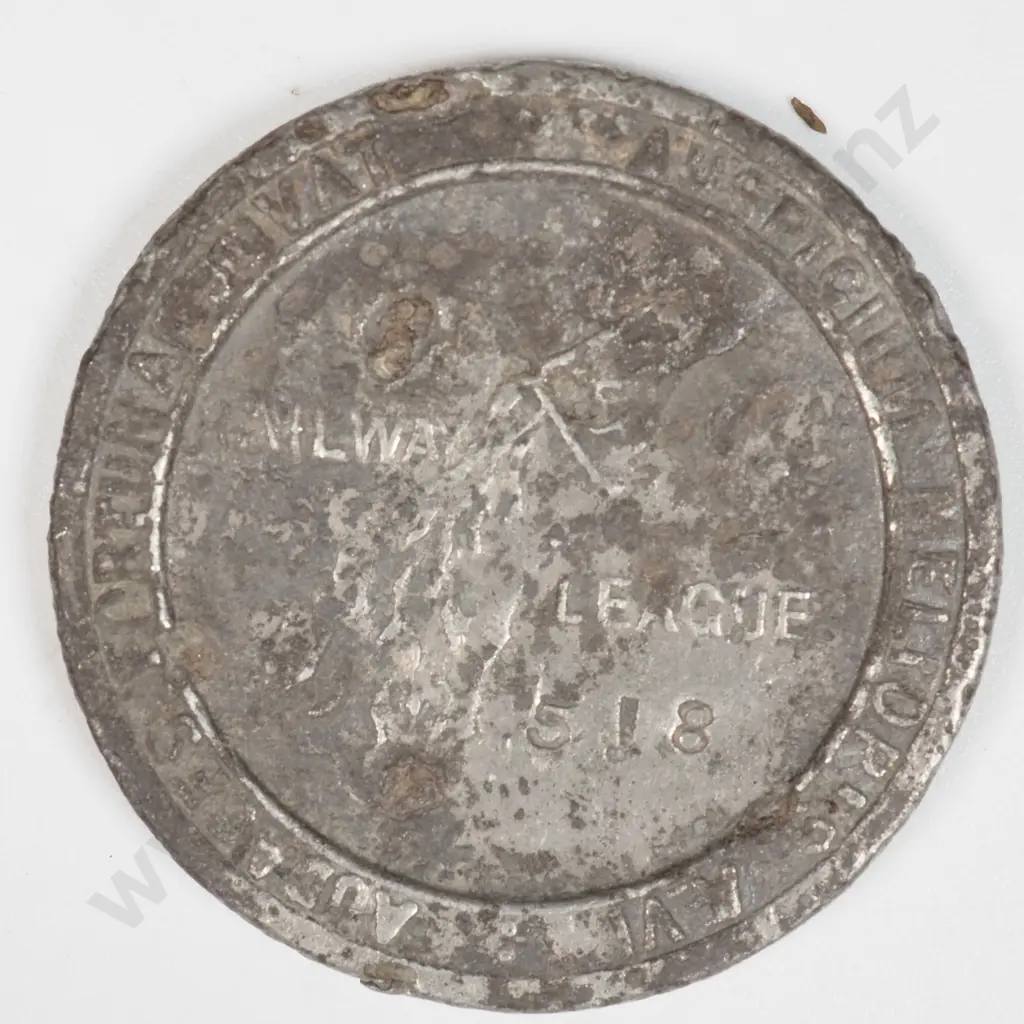 1884-85 Railway League Token  Image 1++