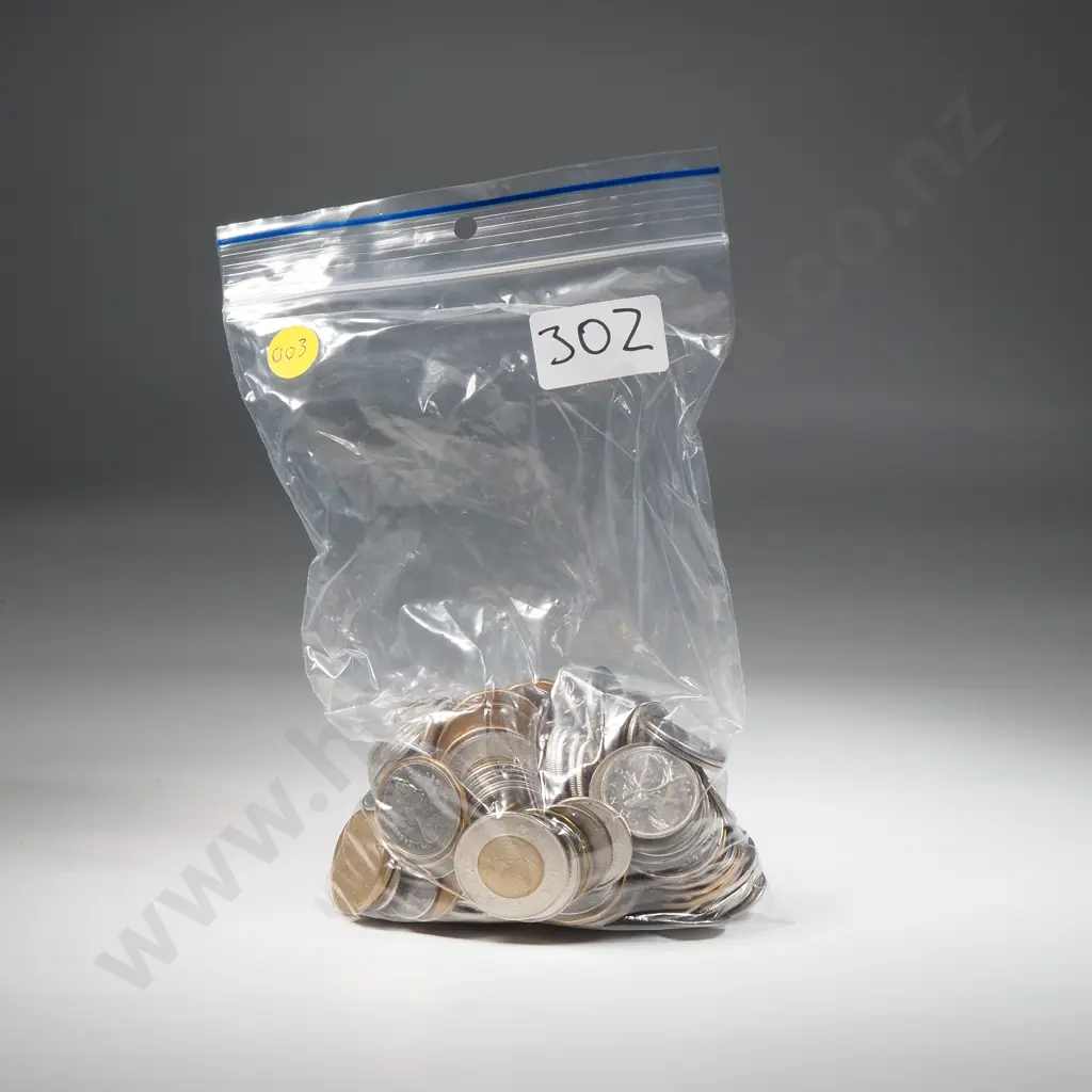 Current coins, $87 Canadian in 10, 25, 50 cents and $1 and $2 – approximate exchange rate NZD $107 Image 1++