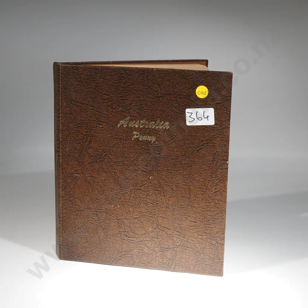 Australian penny album with coins from 1911to 1964, missing 1925, 1930 and 1946 Image 1++