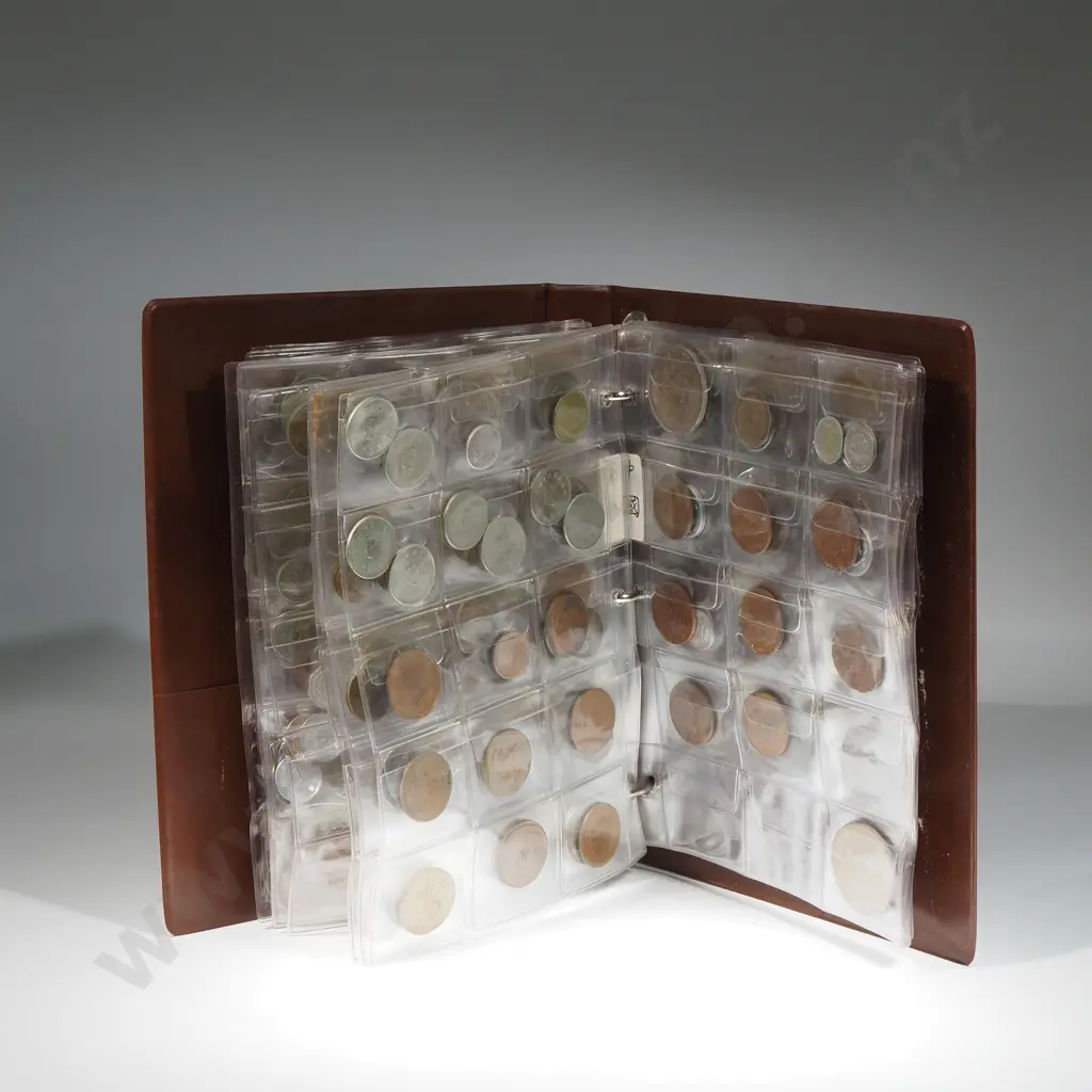 Brown coin album with world coins Image 1++