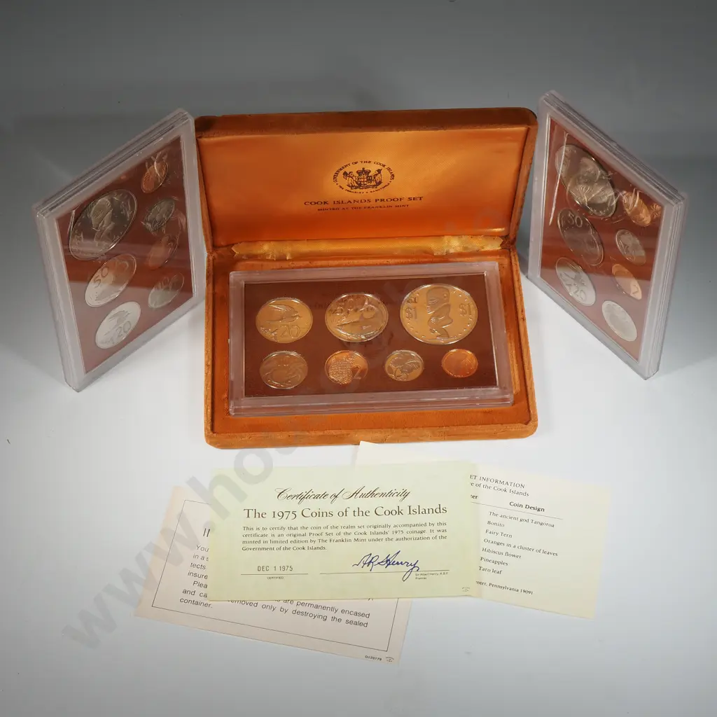 Three Cook Islands Proof Coin Sets - One Cased  Image 1++