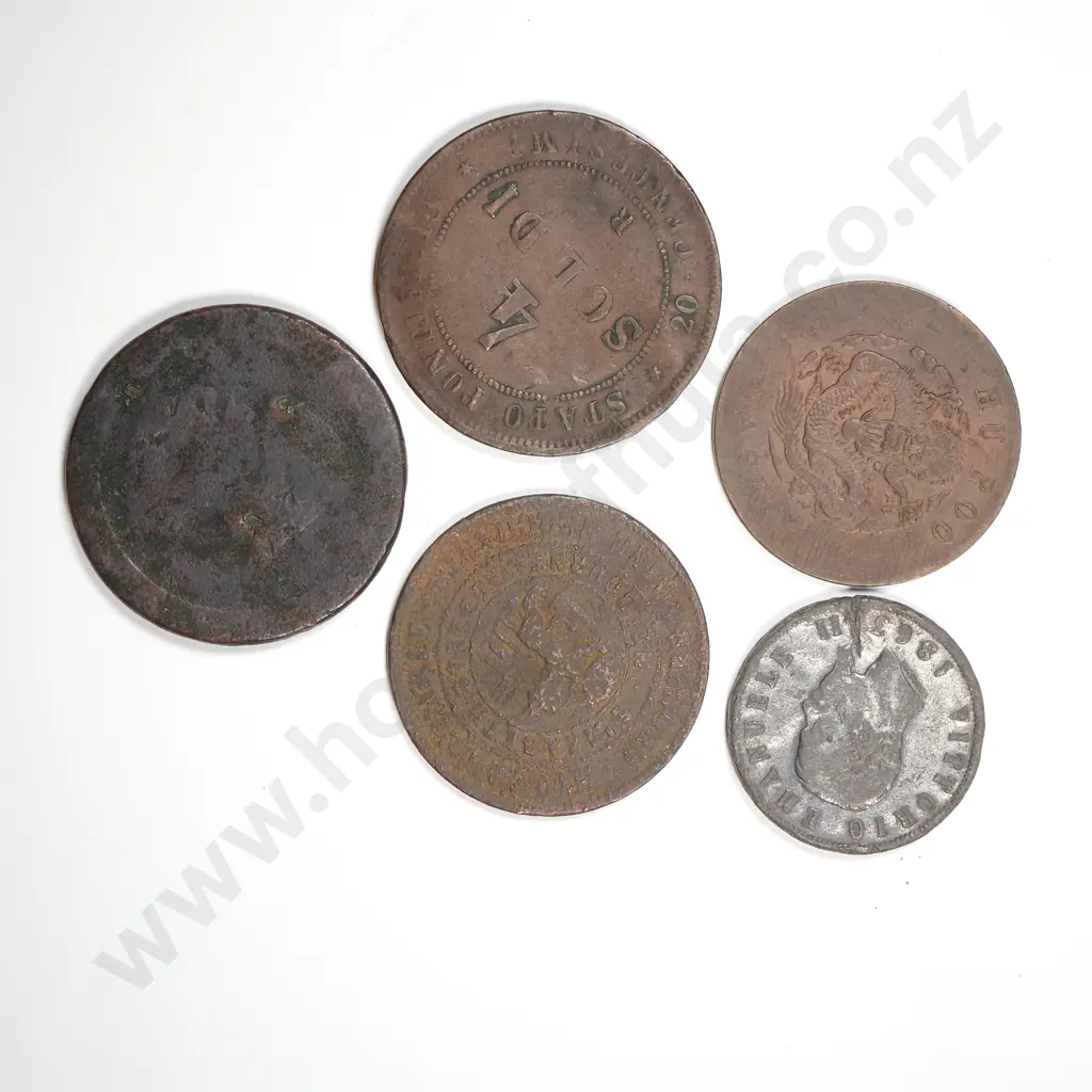 Assorted Interesting Copper Coinage Incl Cartwheel Penny  Image 1++