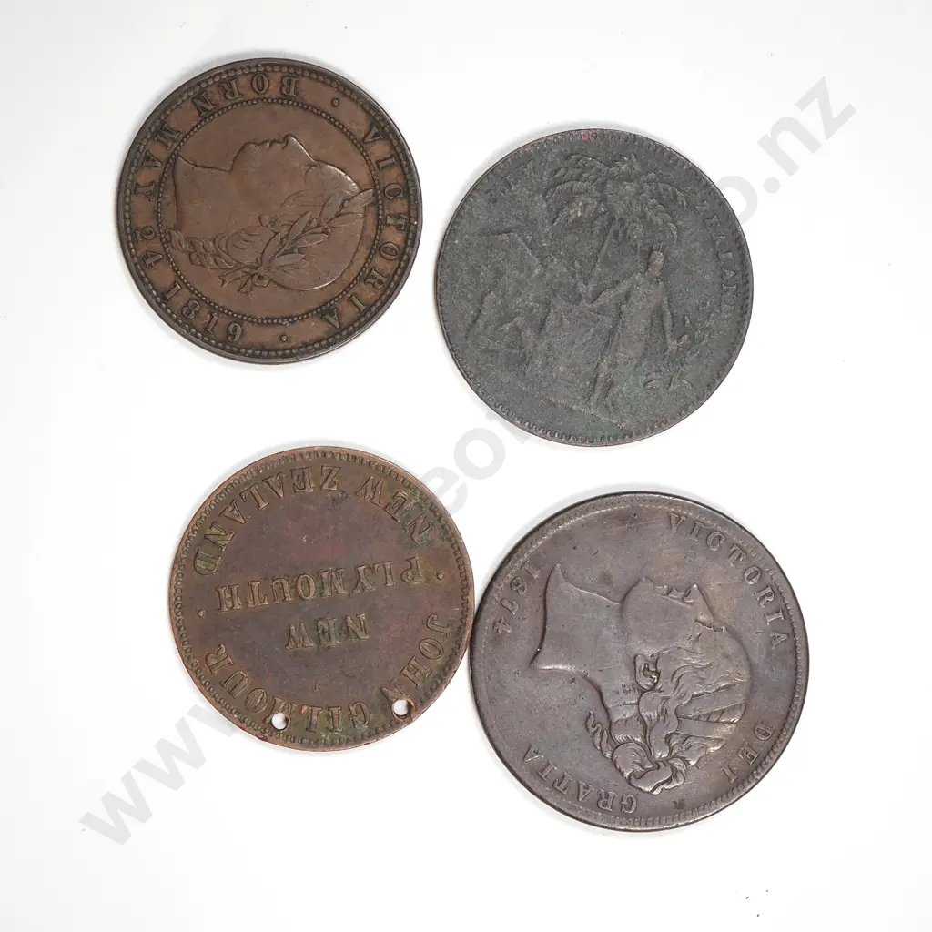 Four New Zealand Trading Tokens  Image 1++