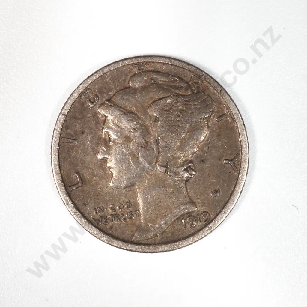 1919 United States of America Dime - EF  Image 1++