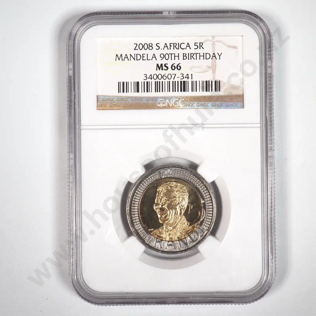 2008 South Africa 5 Rand Coin - NGC Graded MS 66 Image 1++