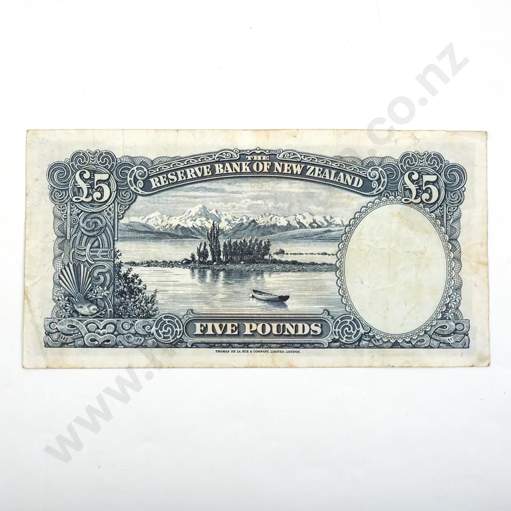 New Zealand Five Pound Hanna Banknote  Image 1++