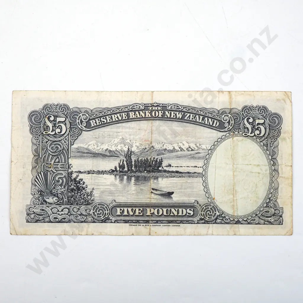 New Zealand Five Pound Fleming Banknote  Image 1++