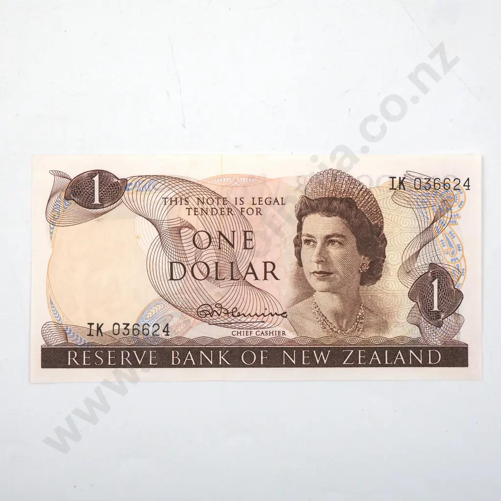 New Zealand One Dollar Fleming Banknote  Image 1++