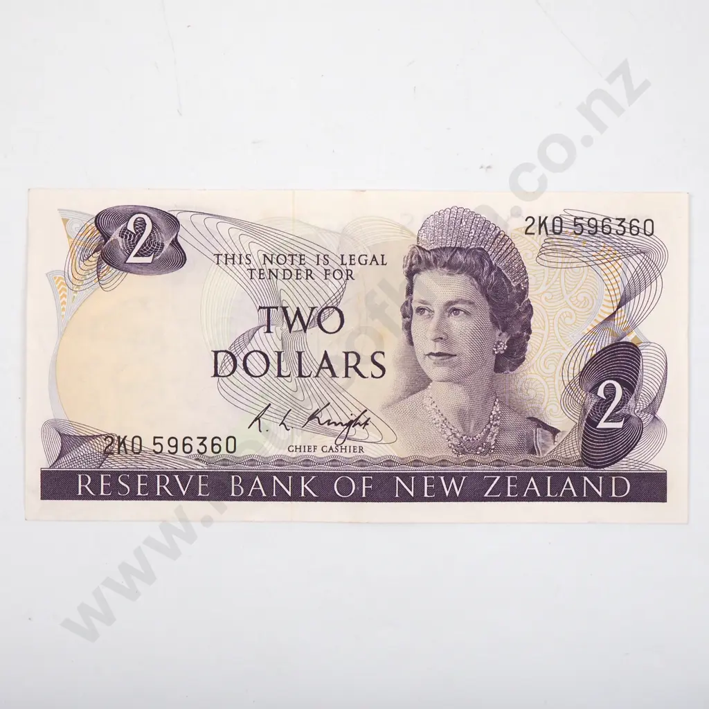 New Zealand Two Dollar Knight Banknote  Image 1++