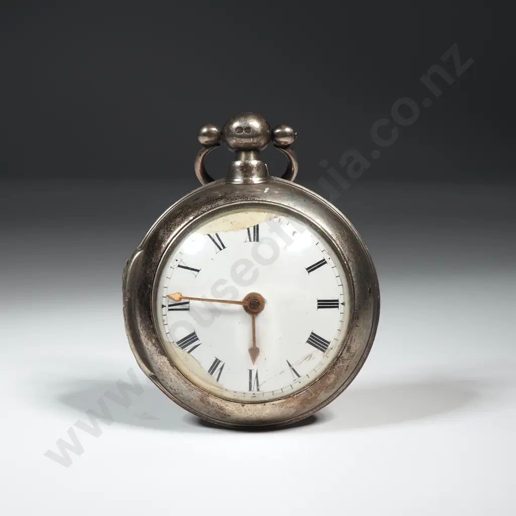 John Wightman Dublin Pear Case Sterling Silver Pocket Watch - London 1803 - Not Running Image 1++