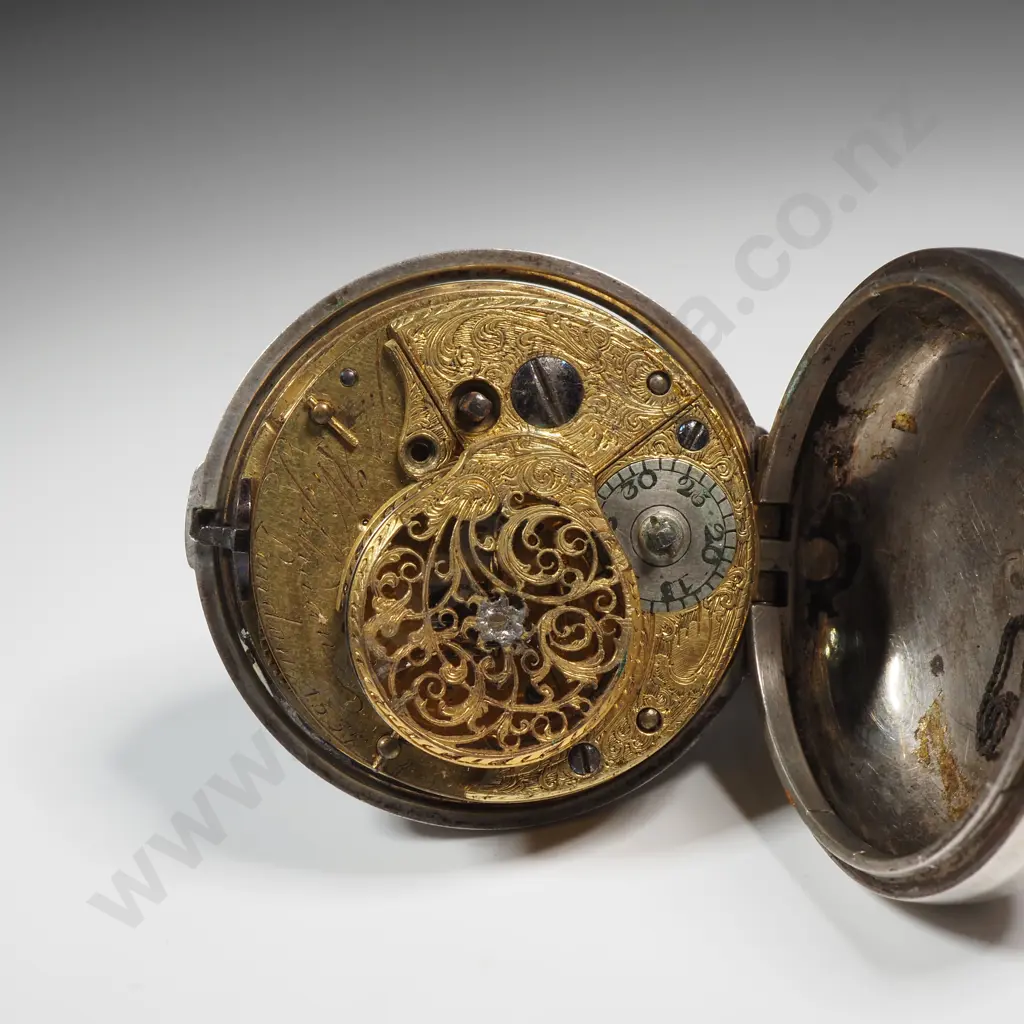 John Wightman Dublin Pear Case Sterling Silver Pocket Watch - London 1803 - Not Running Image 1++