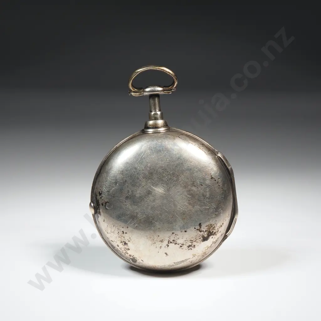 1770's Sterling Silver Pair case Pocket Watch by John Parker - Chain Intact / Balance Stiff Image 1++