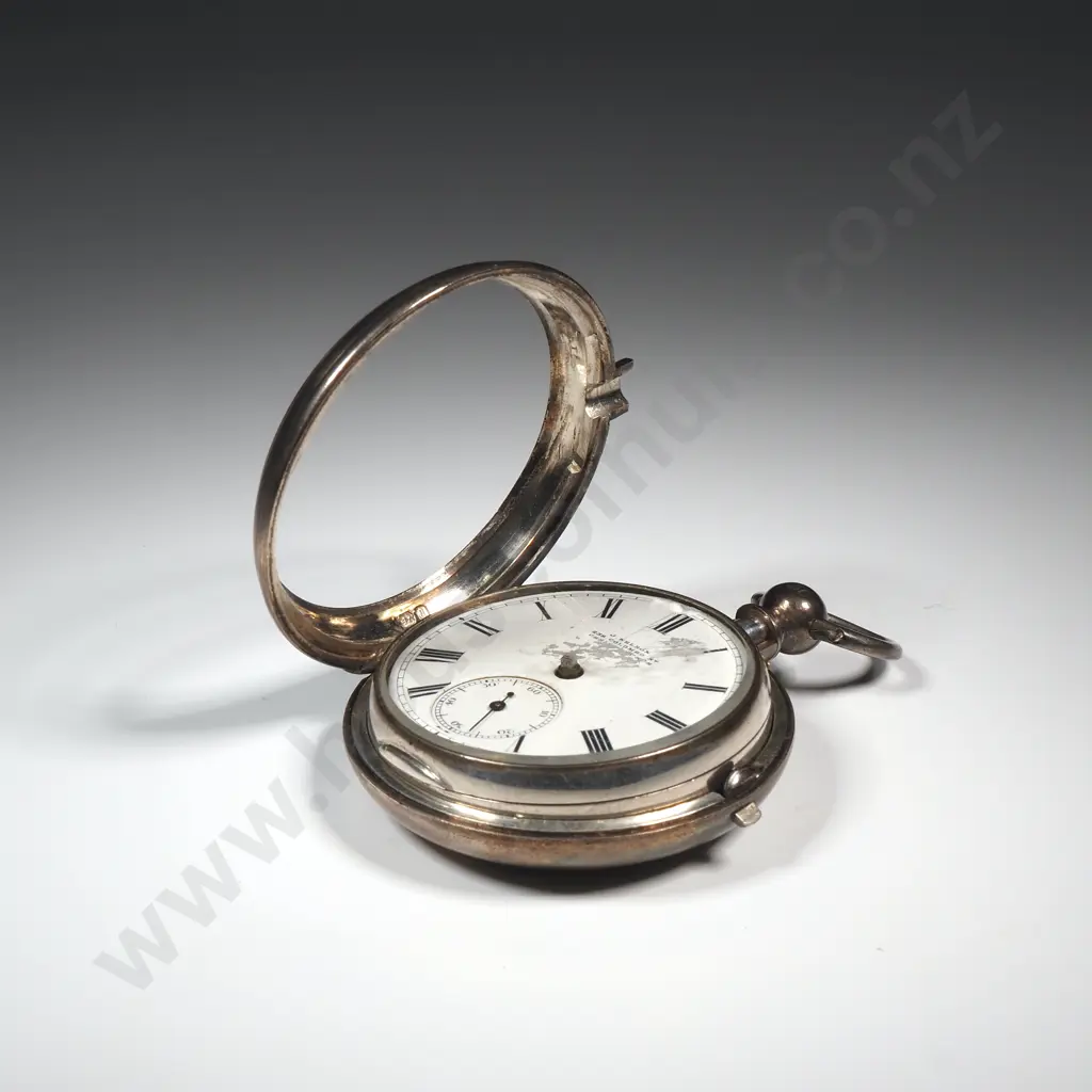 Sterling Silver Pair Case Pocket Watch by Rotherham's of London - 1856 Dated - Dial for J Nelson Christchurch Image 1++