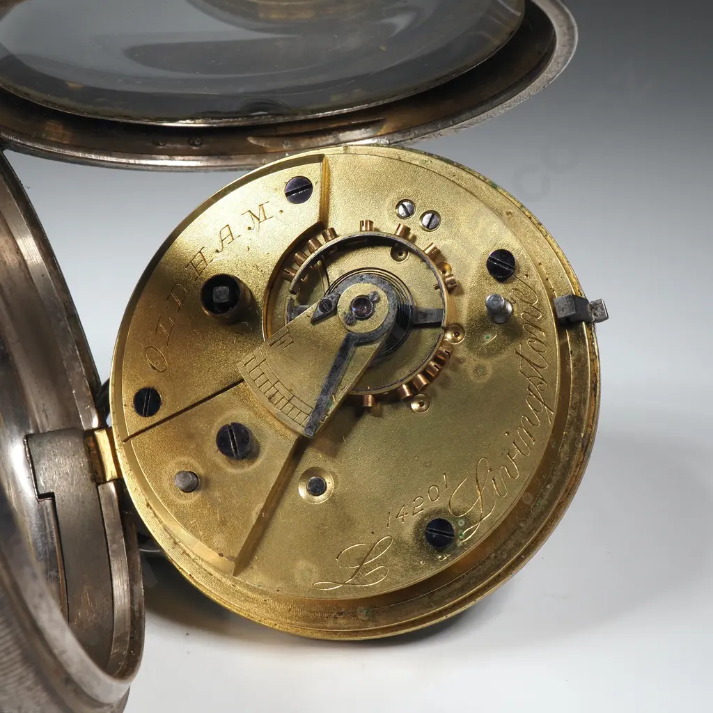 1898 Hallmarked Sterling Silver Pocket Watch by Livingston Birmingham Image 1++