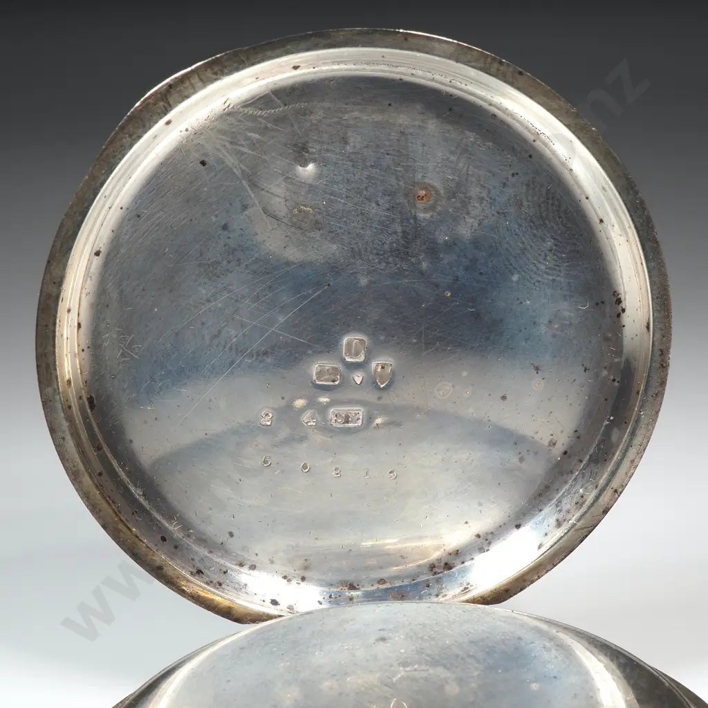 1800 Dated Sterling Silver Center Second Chronograph - Slide Stop Working Well Image 1++