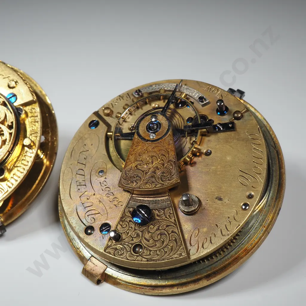 Two Fusee Movements Working - Wils Soho Circa 1800 & Geo Young Circa 1880  - No Dials Image 1++