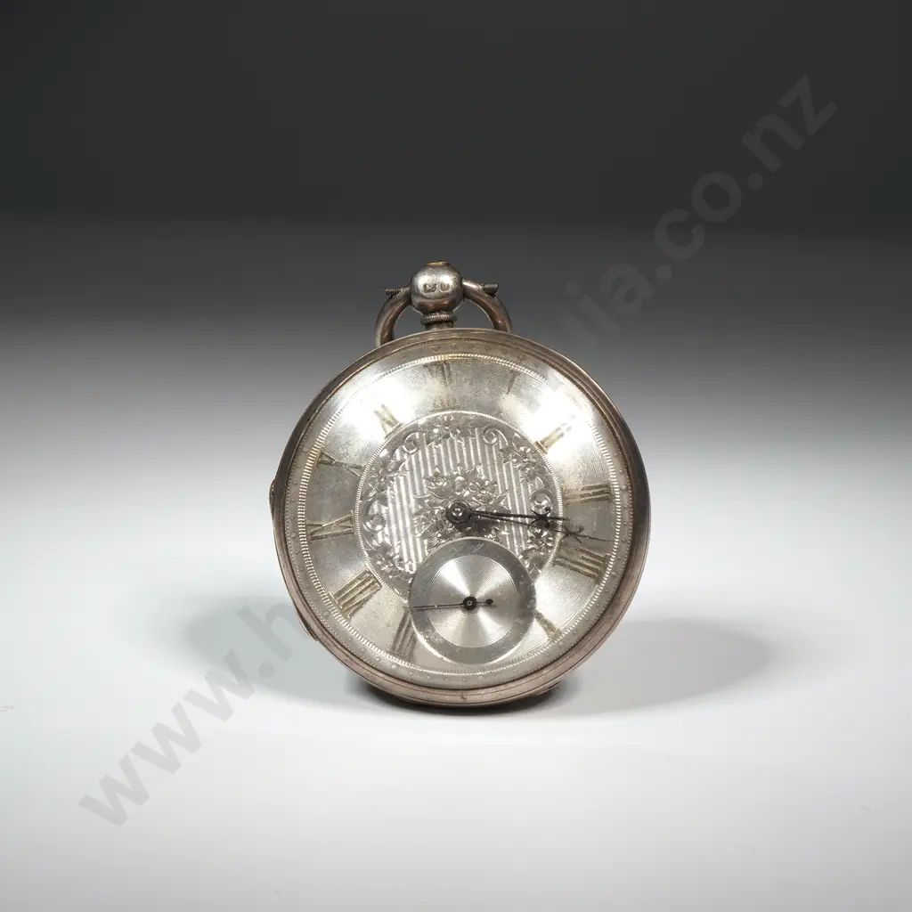 Sterling Silver John Oldham Open Face Fuse Pocket Watch - London 1863 Image 1++