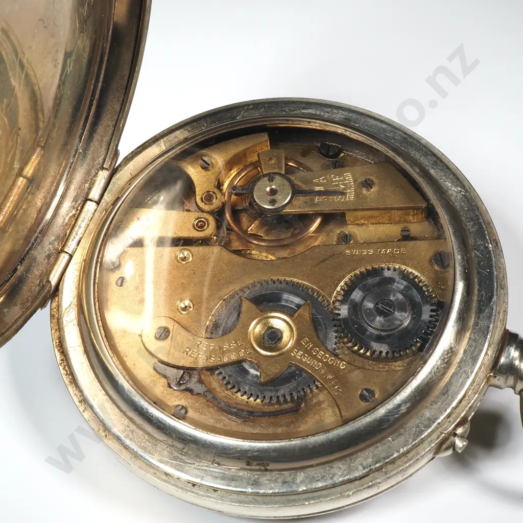 Large Swiss Made Railway Lever Pocket Watch Image 1++