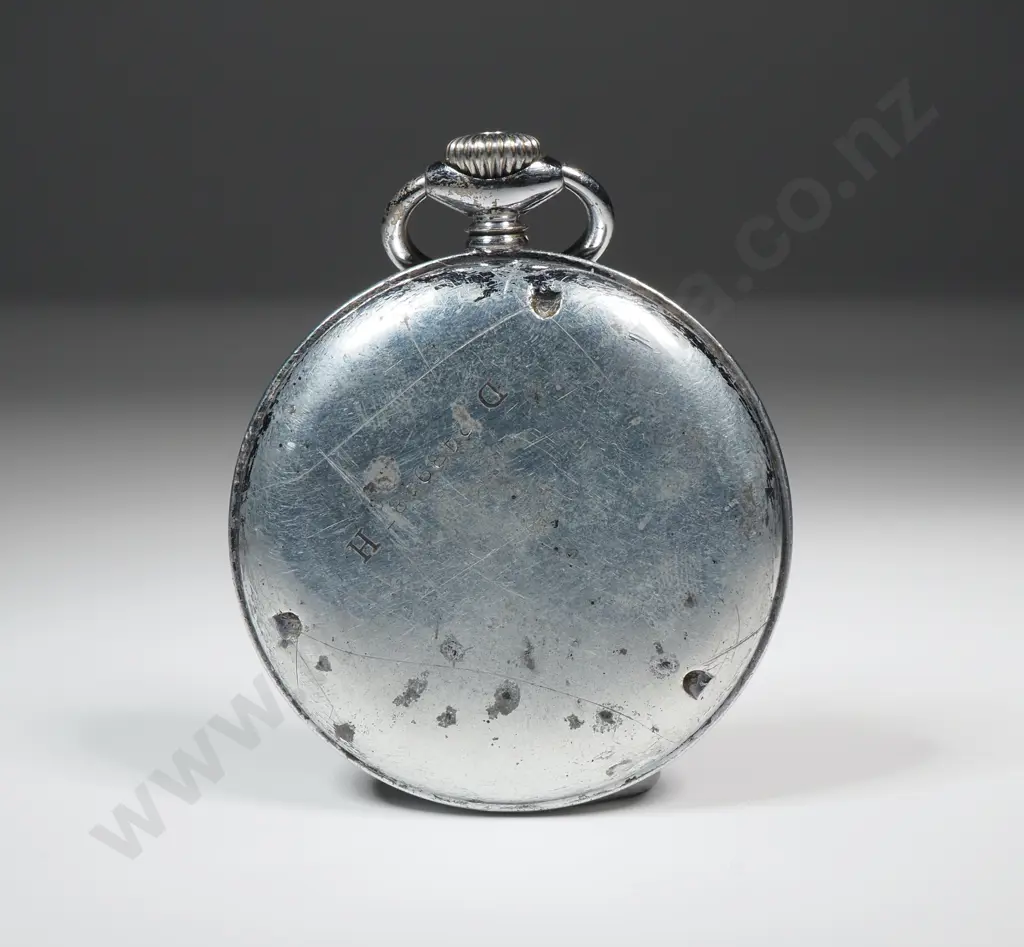 WW2 Doxa Military Wehrmacht Officer's Pocket Watch D2439487H on Reverse Image 1++