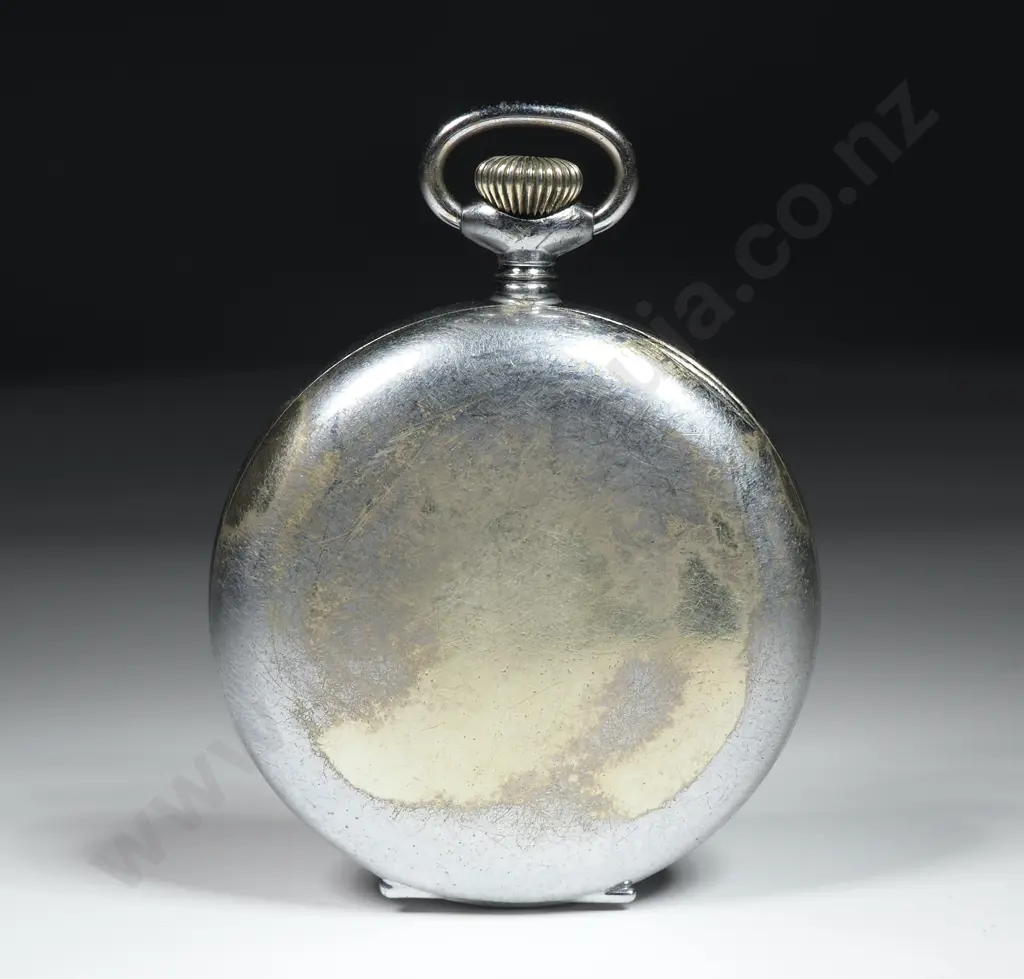 Hebdomas Base Metal 8 Days Stem Wind Pocket Watch - Running, But Sold w No Guarantees of Reliability or Accuracy Image 1++