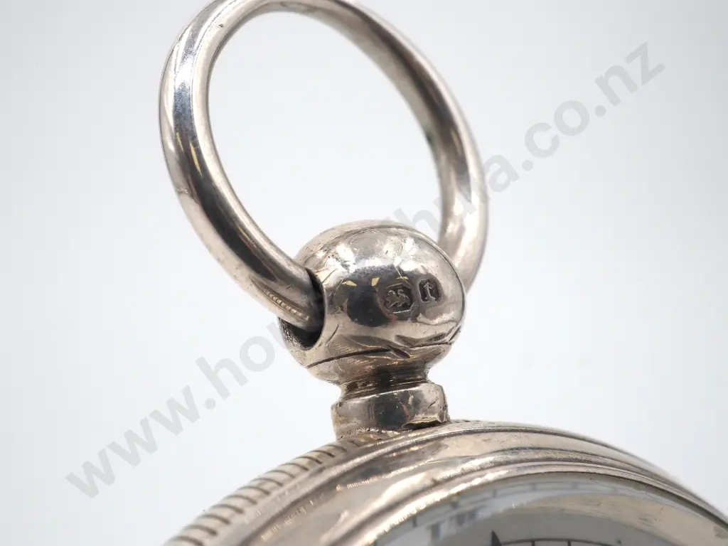 Antique Sterling Silver Pocket Watch Image 1++