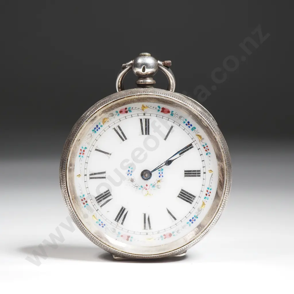 Sterling Silver Ladies Pocket Watch Image 1++