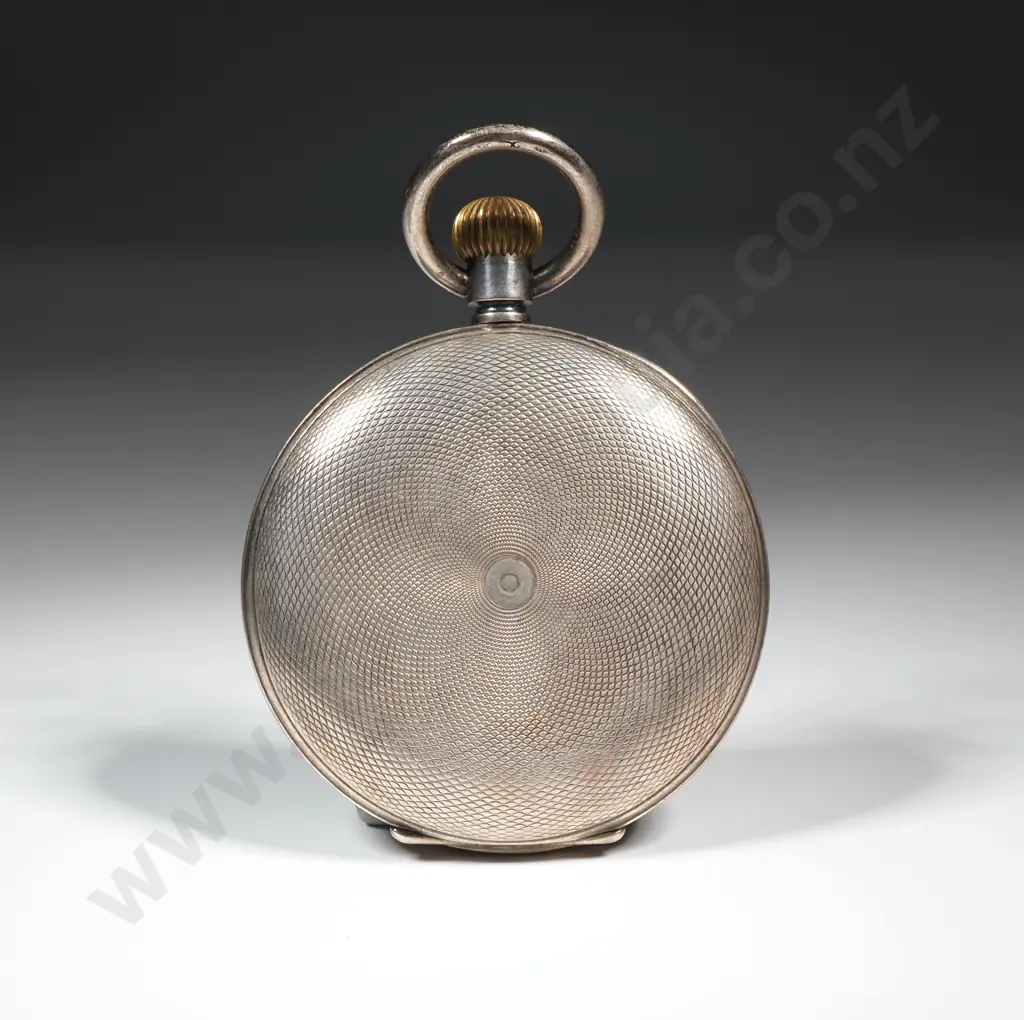 Antique .935 Silver Pocket Watch Inscribed to J Anderson 1908 Image 1++