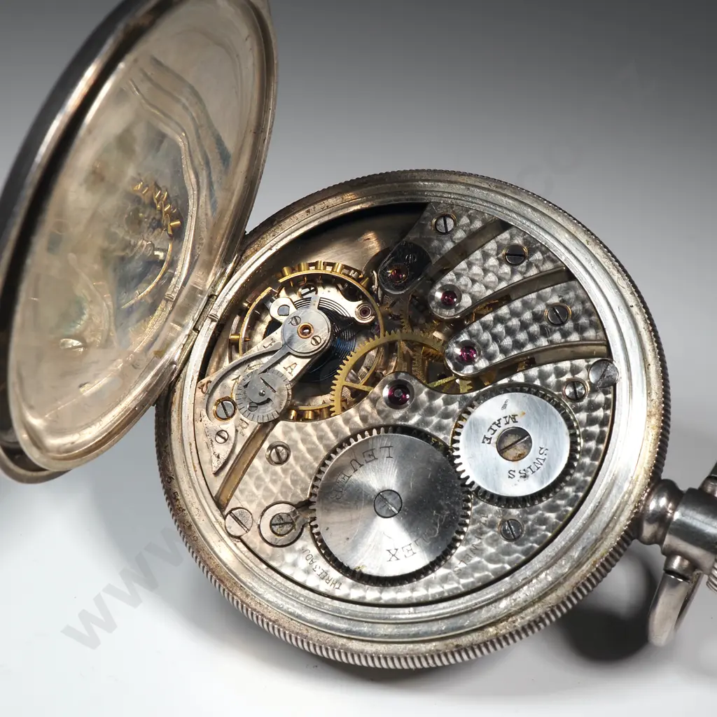 Antique Sterling Silver Rolex Pocket Watch Image 1++