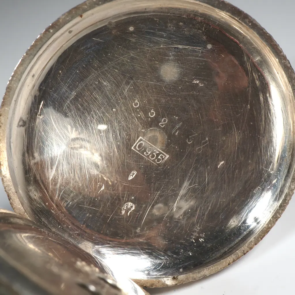 Antique Sterling Silver Key Wind Pocket Watch Image 1++