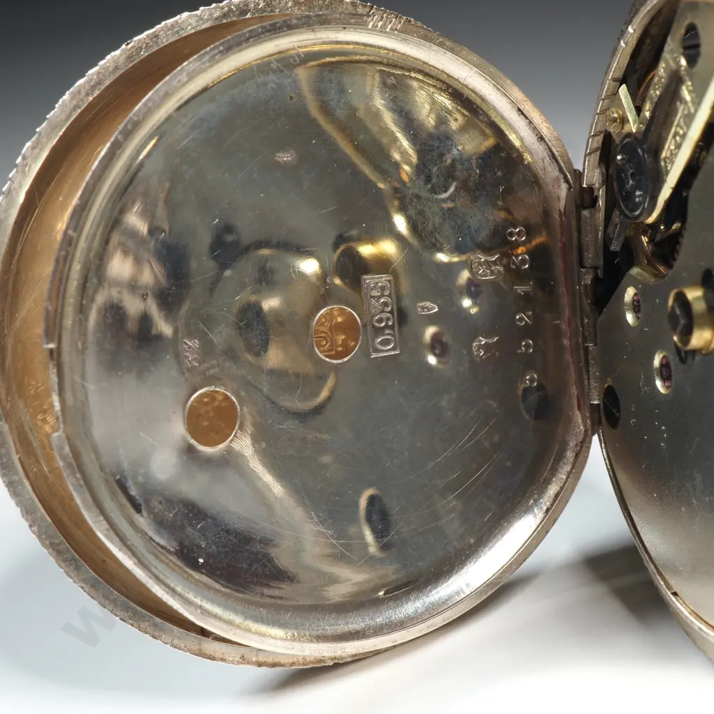 Antique Sterling Silver Key Wind Pocket Watch Image 1++