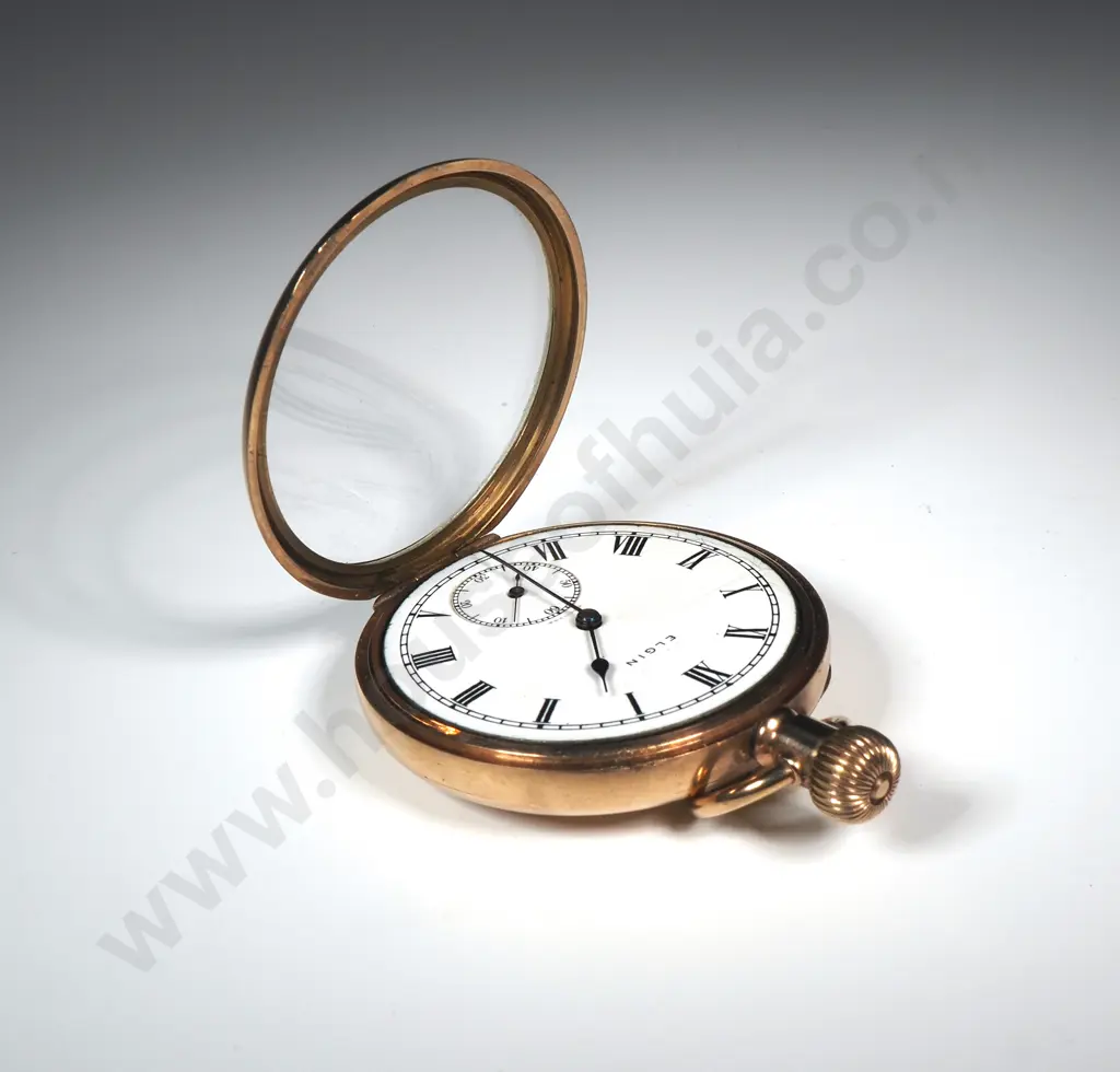 Elgin "Made in the U.S.A." Rolled Gold Pocket Watch Image 1++