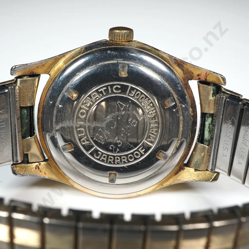 Vintage Cased Automatic Gents Gold Plate Hafis Automatic Wrist Watch on Flex Strap Image 1++