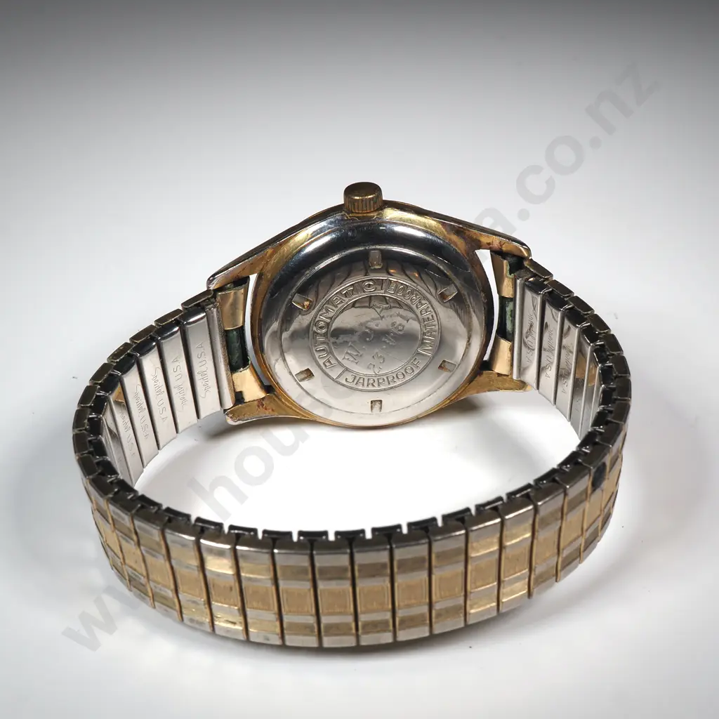 Vintage Cased Automatic Gents Gold Plate Hafis Automatic Wrist Watch on Flex Strap Image 1++