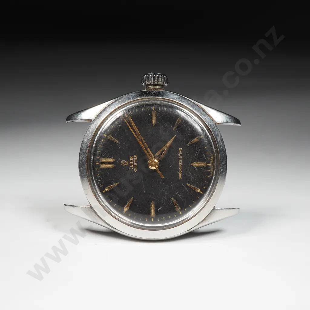 Gents Vintage Stainless Steel Cased Tudor Oyster Shock Resisting Wristwatch - Running, But Sold w No Guarantees  Image 1++
