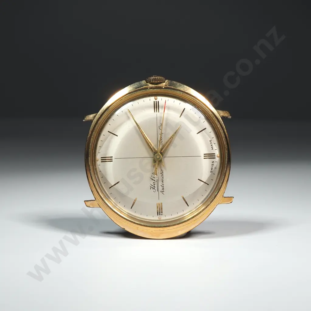 Vintage Gold Capped Hafis Automatic Wrist Watch Head Image 1++
