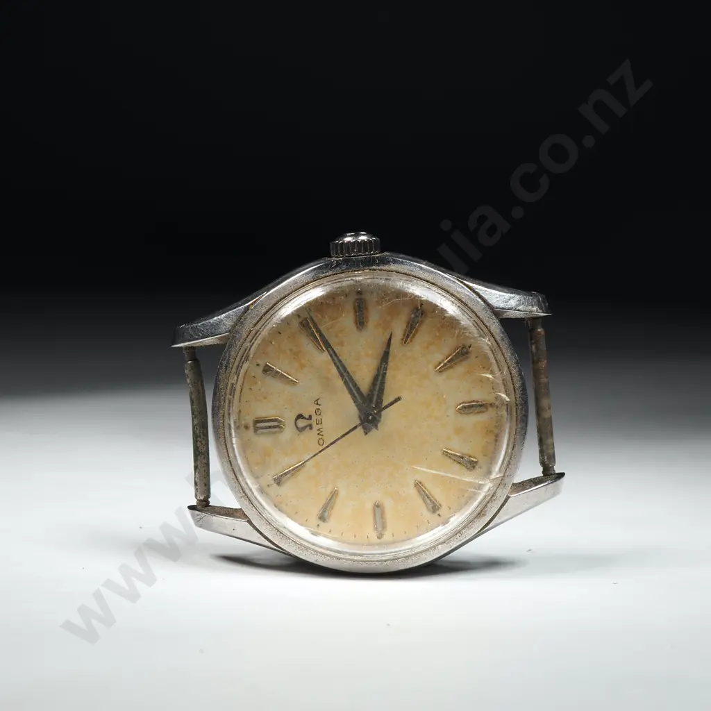 Gents Vintage Stainless Steel cased Manual Wind Omega Wristwatch - Running, But Sold w No Guarantees of Reliability Image 1++