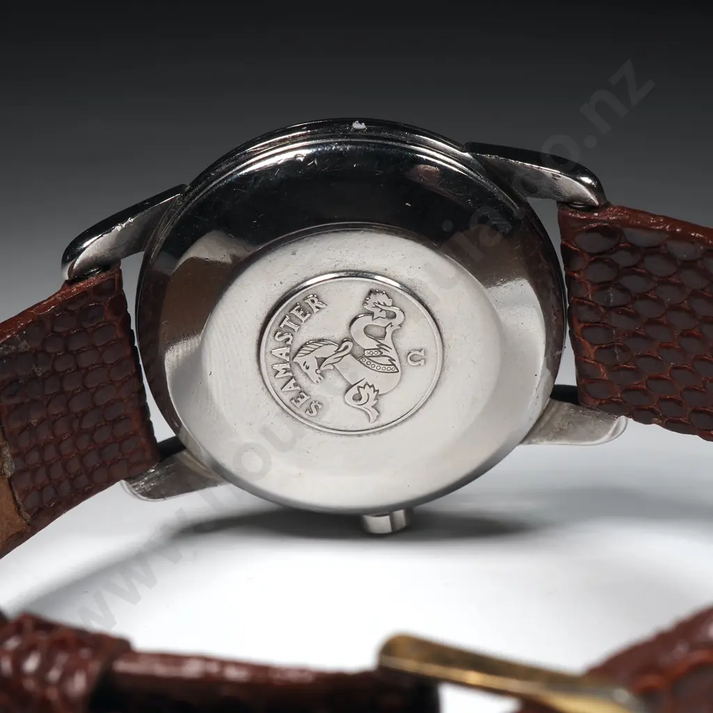 Omega Seamaster, Automatic Calendar, Circa 1960 in Stainless Steel w Snakesin Strap, Cal. 503 Ref 2849 Image 1++