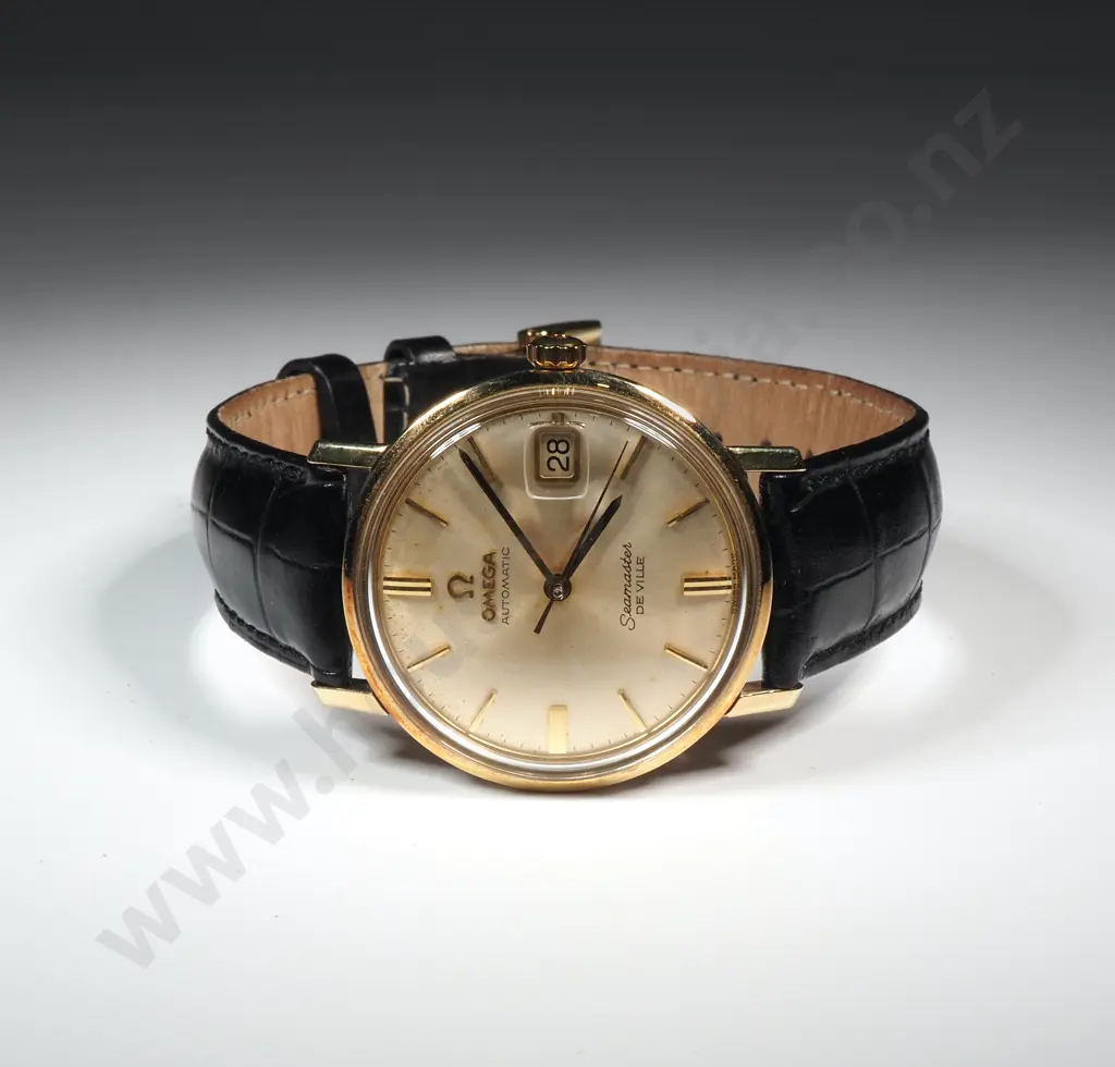 1980's Gents Gold Plated Omega Seamaster Deville Automatic Wristwatch Image 1++