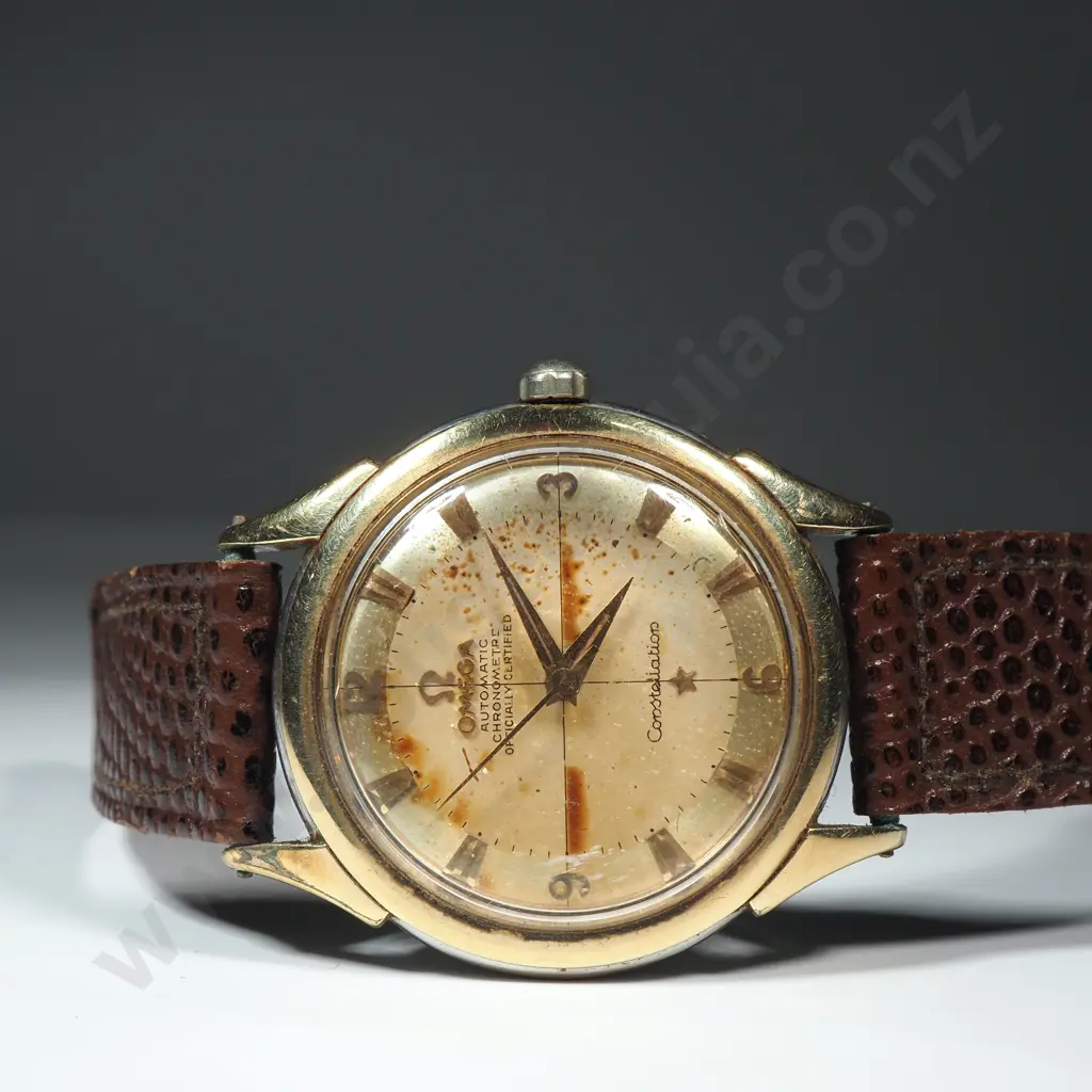 Vintage Omega Constellation Pie Pan Chronometre in Omega Precision Watch Case Image 1++