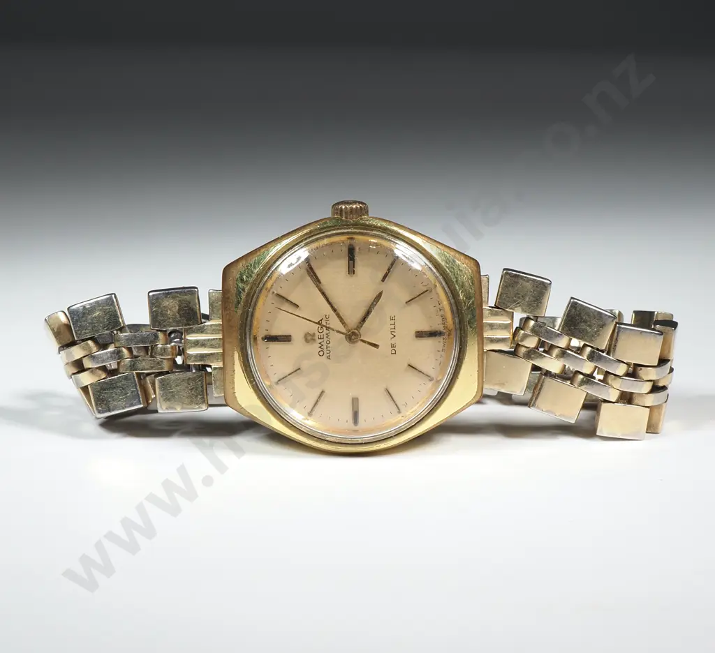Vintage Ladies Rolled Gold Omega Deville Automatic Wristwatch Image 1++