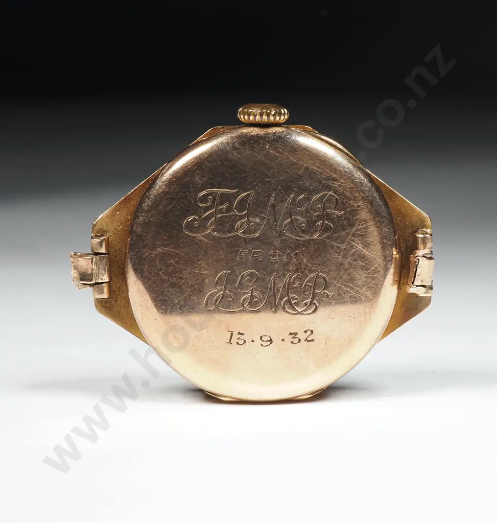Vintage 1920's 9ct Gold Cased Rolex Wristwatch - Running, But Sold w No Guarantees of Reliability or Accuracy - 1932 Image 1++