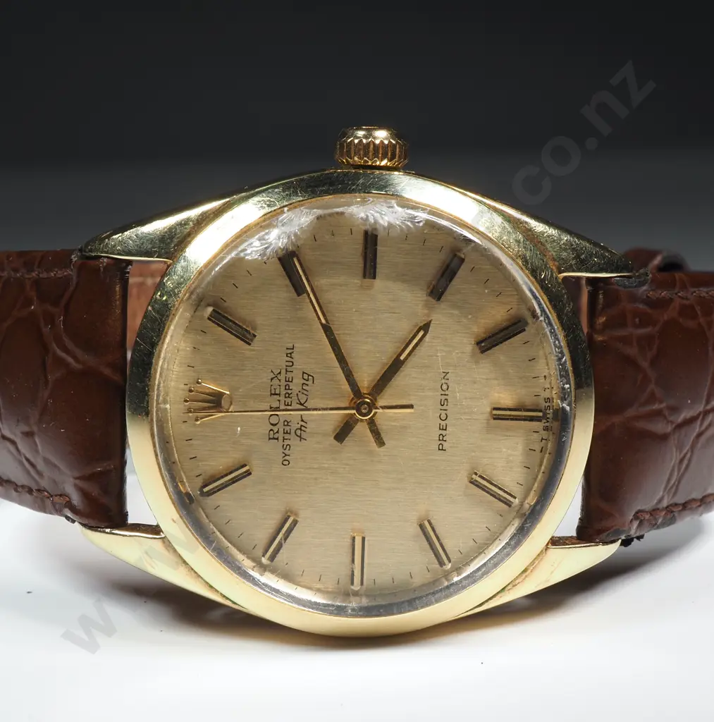 Vintage Rolex Stainless Steel w Gold Top Oyster Perpetual Air King Image 1++