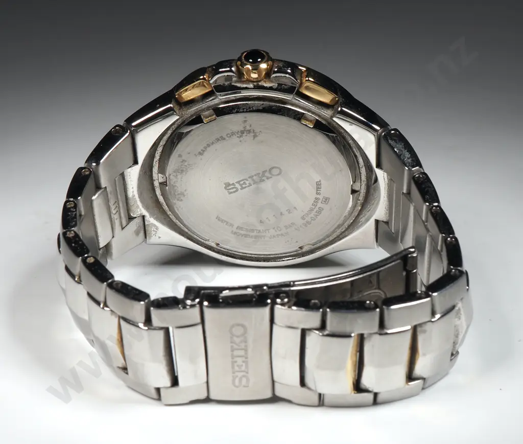 Gents Modern Seiko Coutura Perpetual Solar Wristwatch, Running, In box w Spare Links - Like New Image 1++