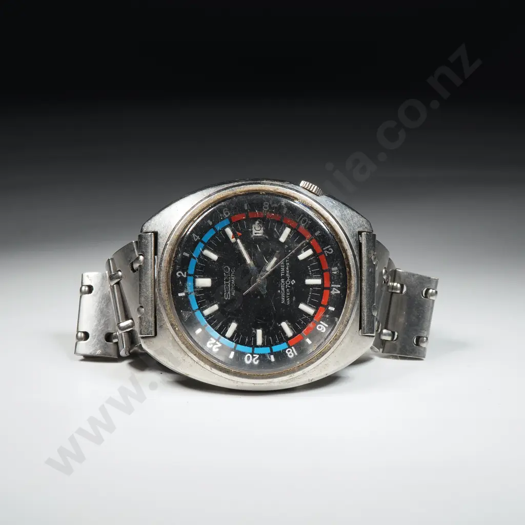 Gents Stainless Steel Cased Seiko Automatic Day / Date Divers 200m Wristwatch - Running, But Sold w No Guarantees Image 1++