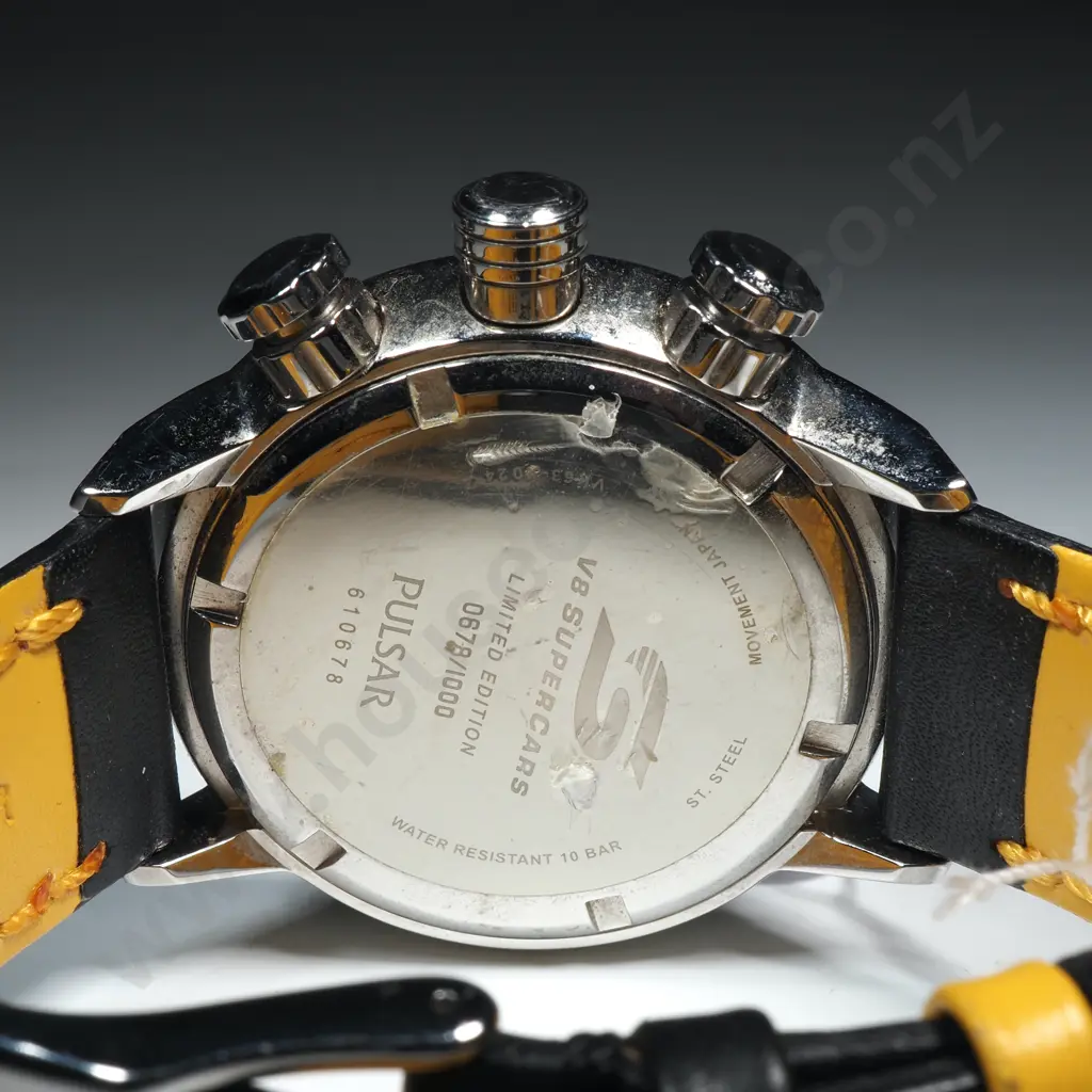 Pulsar V8 SuperCars Official Watch Partner Wristwatch w Box & Papers Image 1++