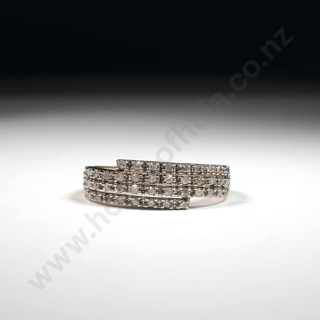 Diamond Band Ring in 9ct Gold Image 1++