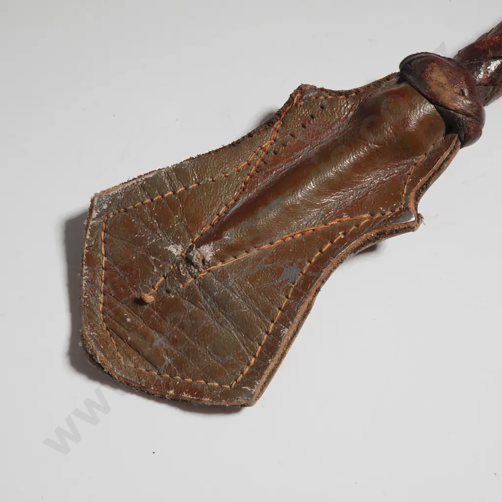 Hand Braided Leather Riding Crop with Concealed Dagger Image 1++