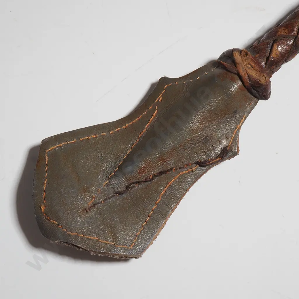 Hand Braided Leather Riding Crop with Concealed Dagger Image 1++